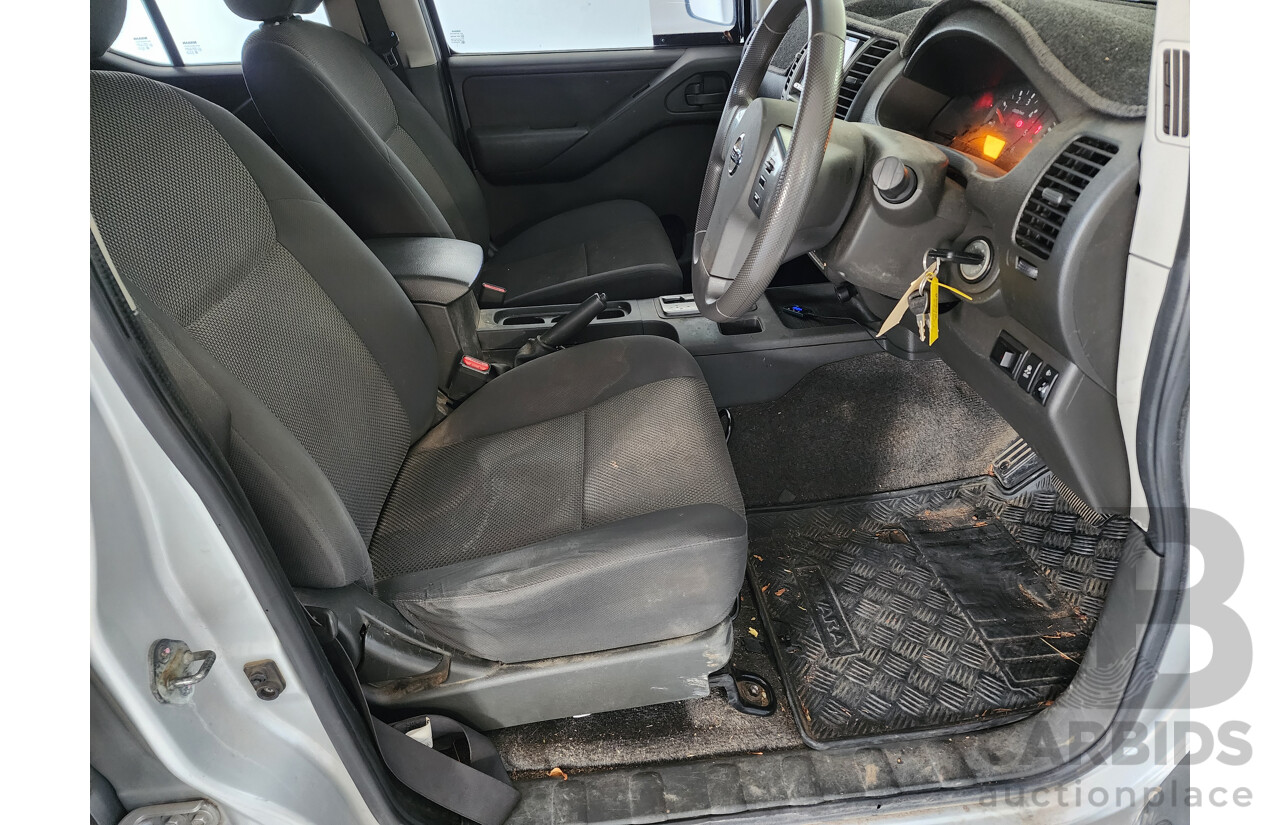 04/2012 Nissan Navara RX (4x2) RWD D40 MY11 Dual Cab P/Up Silver 2.5L