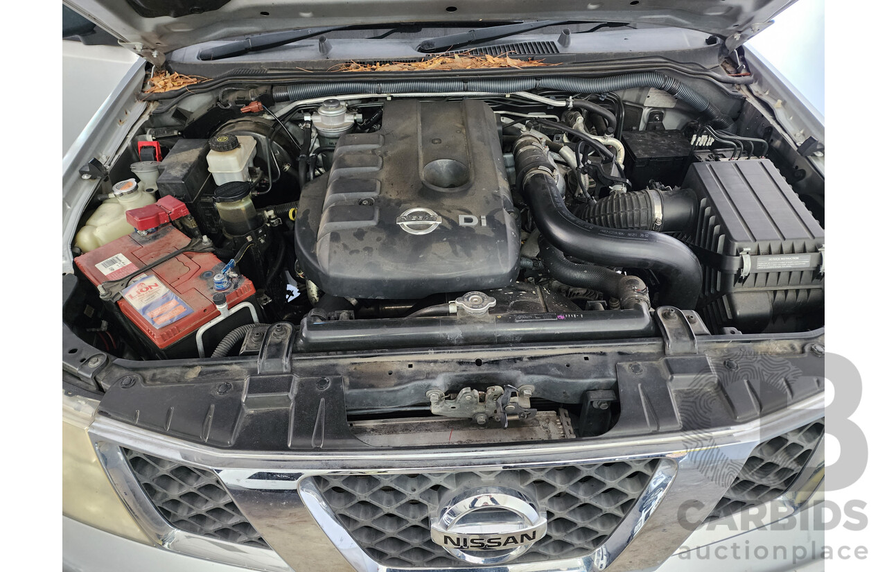 04/2012 Nissan Navara RX (4x2) RWD D40 MY11 Dual Cab P/Up Silver 2.5L