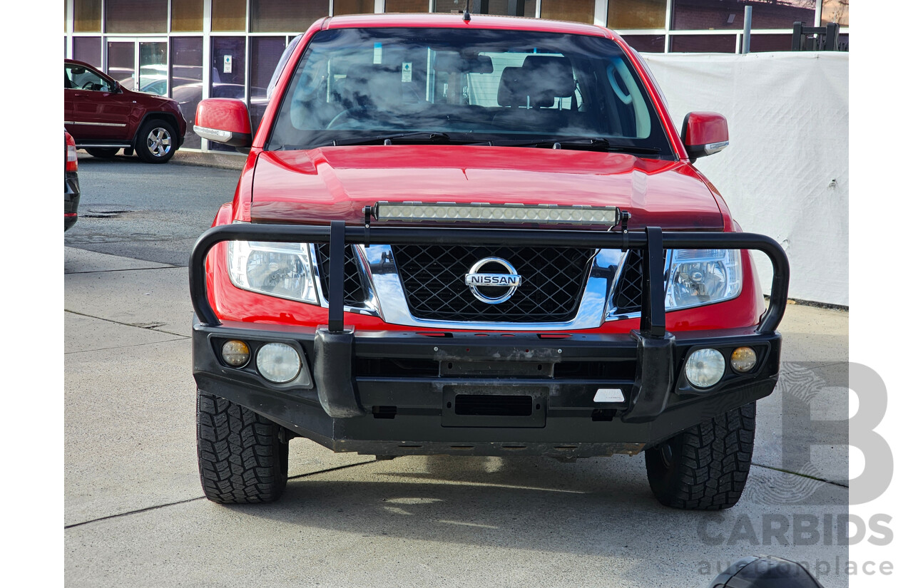 5/2013 Nissan Navara ST (4x4) D40 MY12 Dual Cab P/Up Red 2.5L