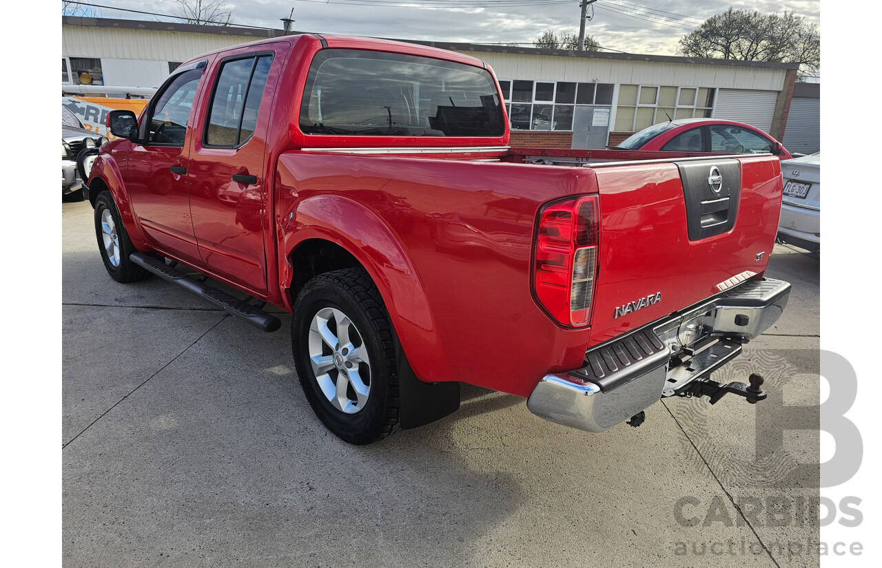 5/2013 Nissan Navara ST (4x4) D40 MY12 Dual Cab P/Up Red 2.5L