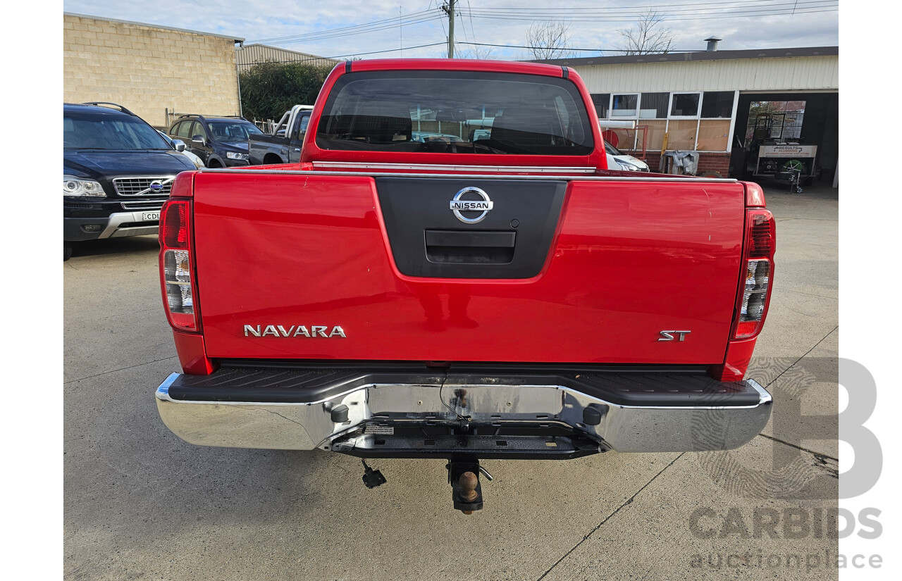 5/2013 Nissan Navara ST (4x4) D40 MY12 Dual Cab P/Up Red 2.5L