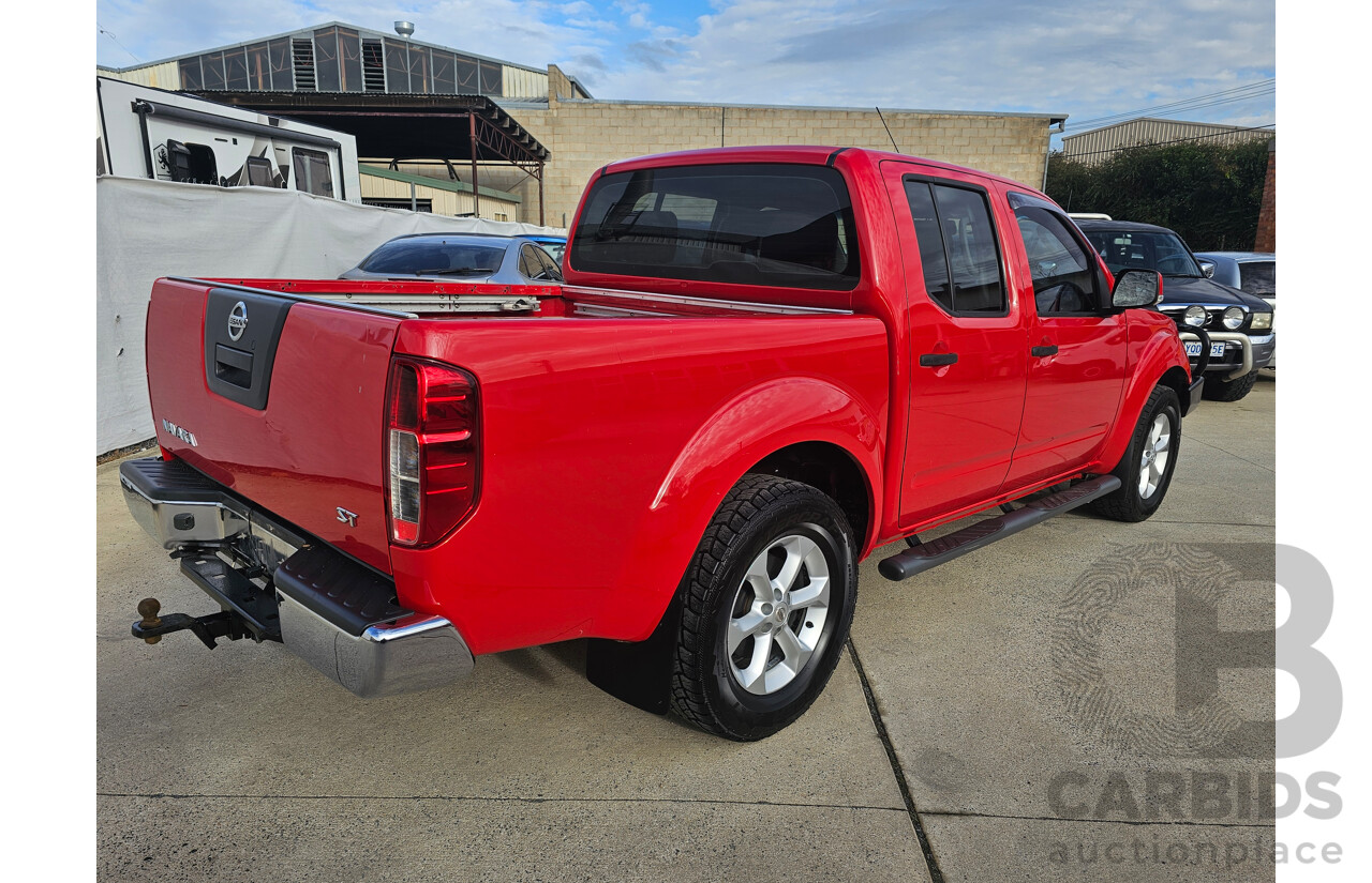 5/2013 Nissan Navara ST (4x4) D40 MY12 Dual Cab P/Up Red 2.5L