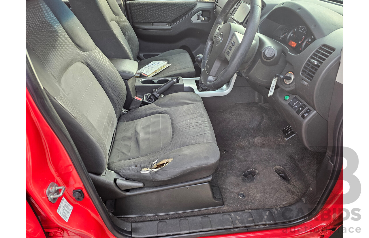 5/2013 Nissan Navara ST (4x4) D40 MY12 Dual Cab P/Up Red 2.5L