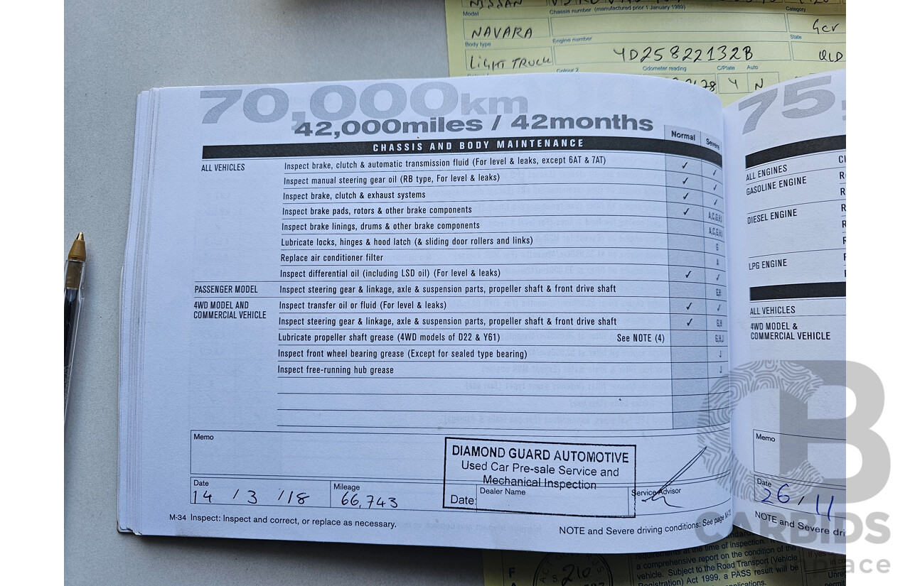 5/2013 Nissan Navara ST (4x4) D40 MY12 Dual Cab P/Up Red 2.5L