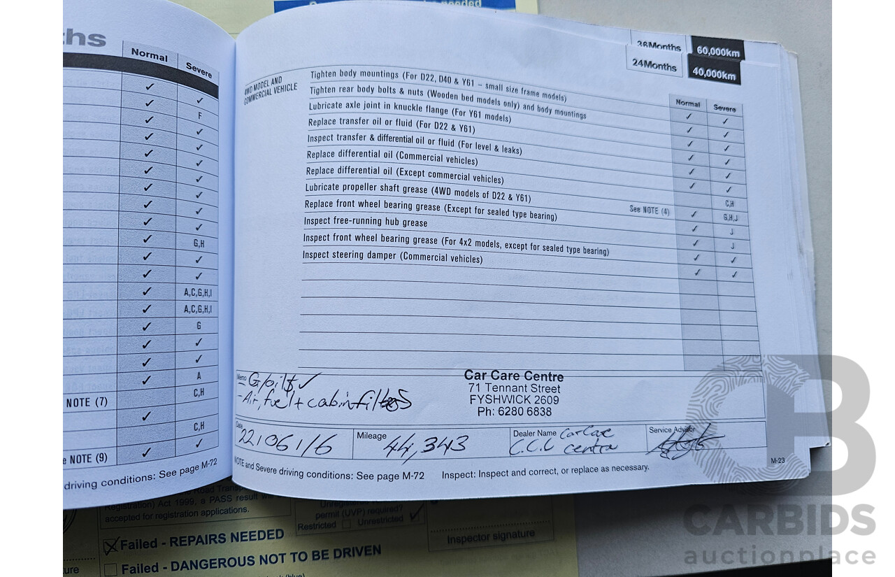 5/2013 Nissan Navara ST (4x4) D40 MY12 Dual Cab P/Up Red 2.5L