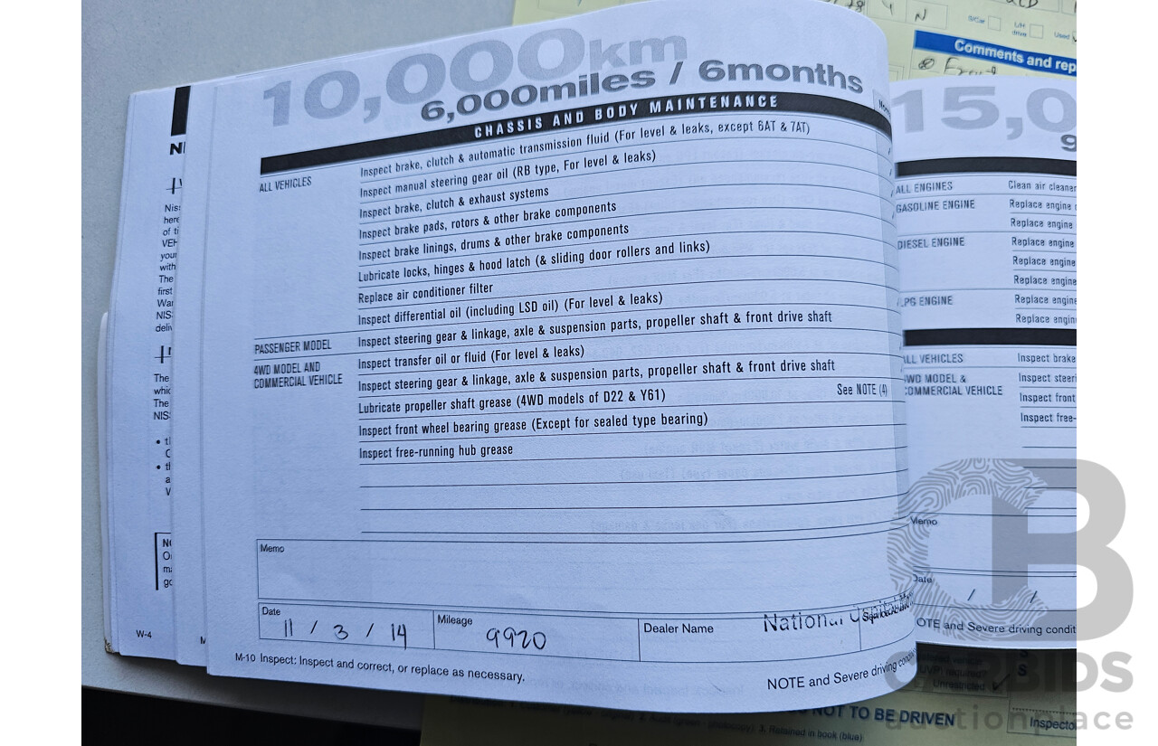 5/2013 Nissan Navara ST (4x4) D40 MY12 Dual Cab P/Up Red 2.5L