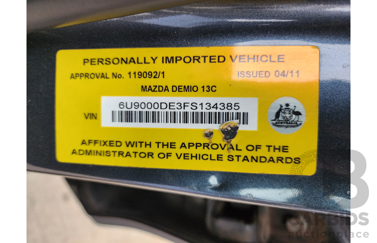4/2011 Mazda Demio IMPORTED 5d Hatchback Grey 1.5L