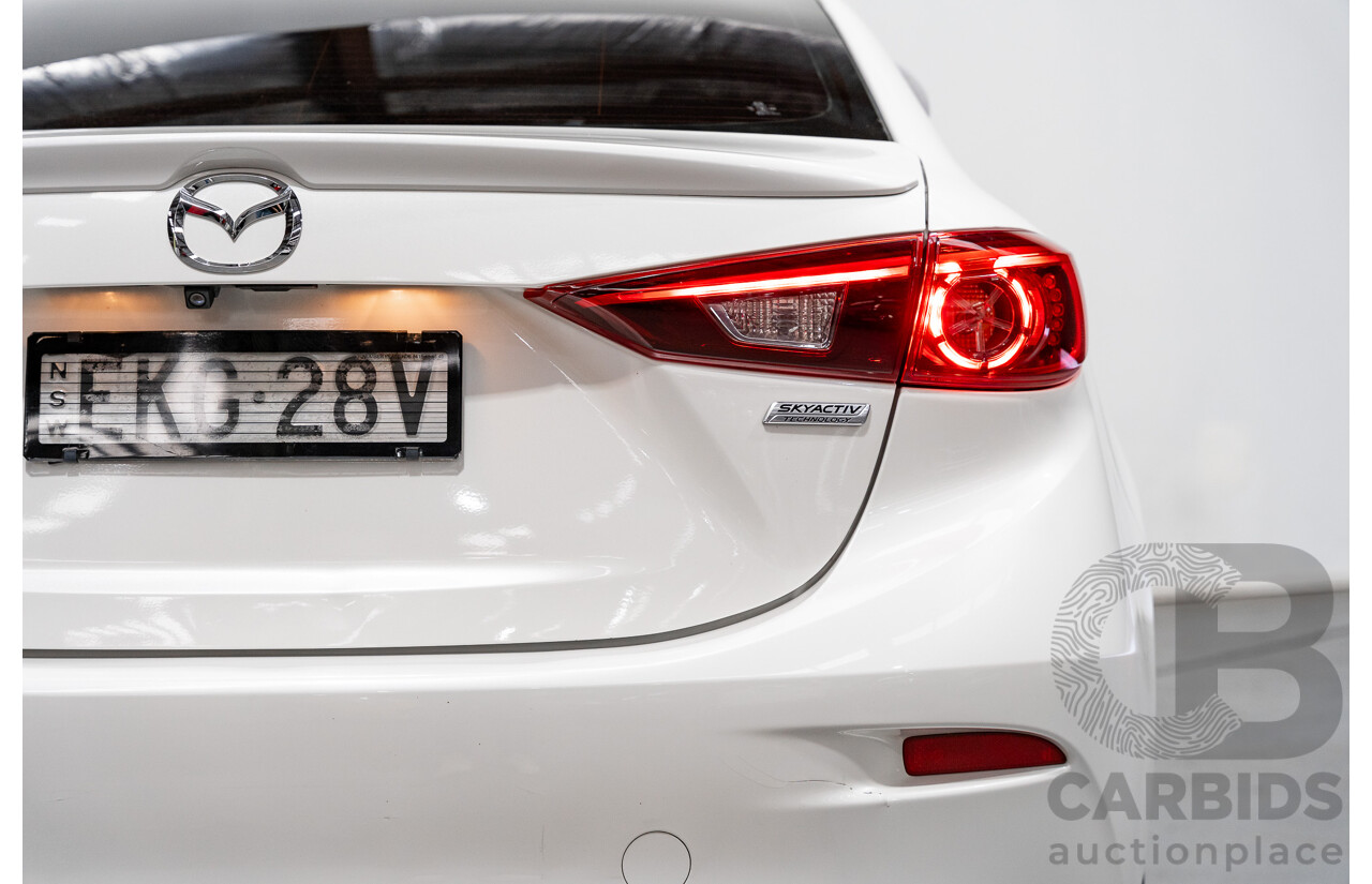 4/2014 Mazda 3 SP25 GT BM Skyactiv 4d Sedan Pearl White 2.5L