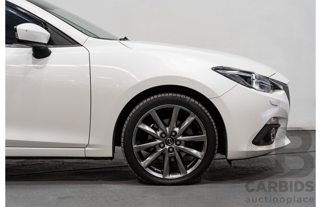 4/2014 Mazda 3 SP25 GT BM Skyactiv 4d Sedan Pearl White 2.5L
