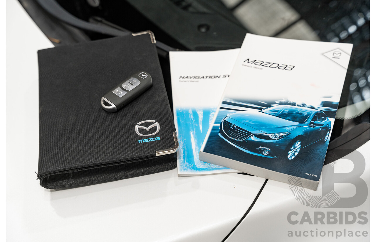 4/2014 Mazda 3 SP25 GT BM Skyactiv 4d Sedan Pearl White 2.5L