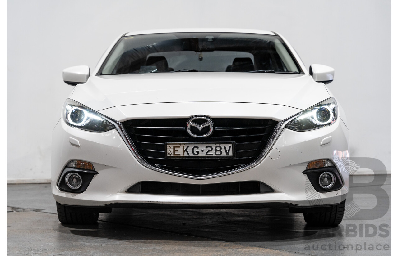 4/2014 Mazda 3 SP25 GT BM Skyactiv 4d Sedan Pearl White 2.5L