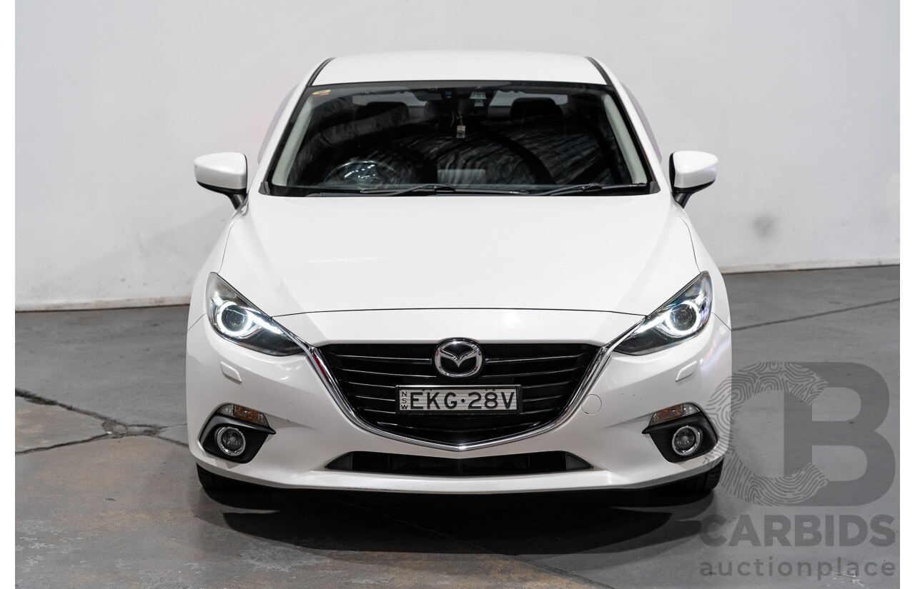 4/2014 Mazda 3 SP25 GT BM Skyactiv 4d Sedan Pearl White 2.5L