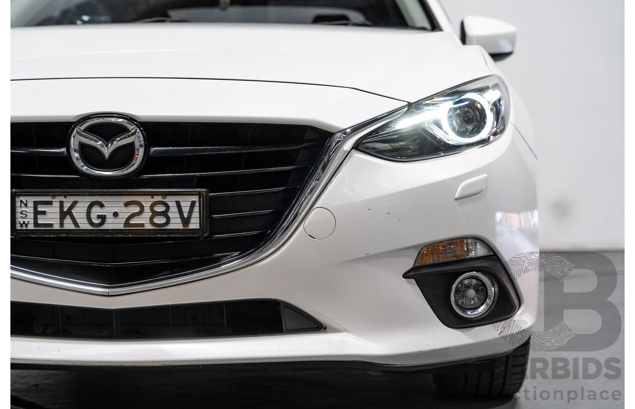 4/2014 Mazda 3 SP25 GT BM Skyactiv 4d Sedan Pearl White 2.5L