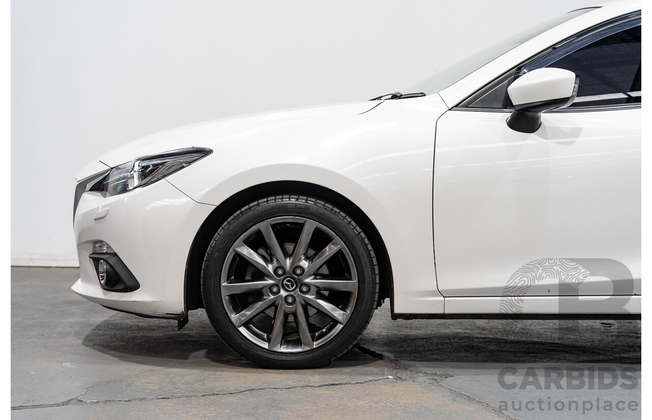 4/2014 Mazda 3 SP25 GT BM Skyactiv 4d Sedan Pearl White 2.5L