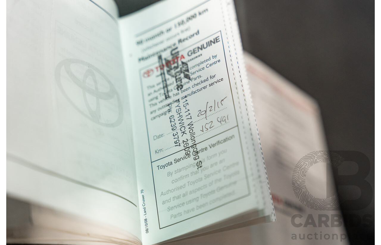 1/2009 Toyota Landcruiser GXL (4x4) VDJ76R 09 Upgrade 4d Wagon White Turbo Diesel V8 4.5L