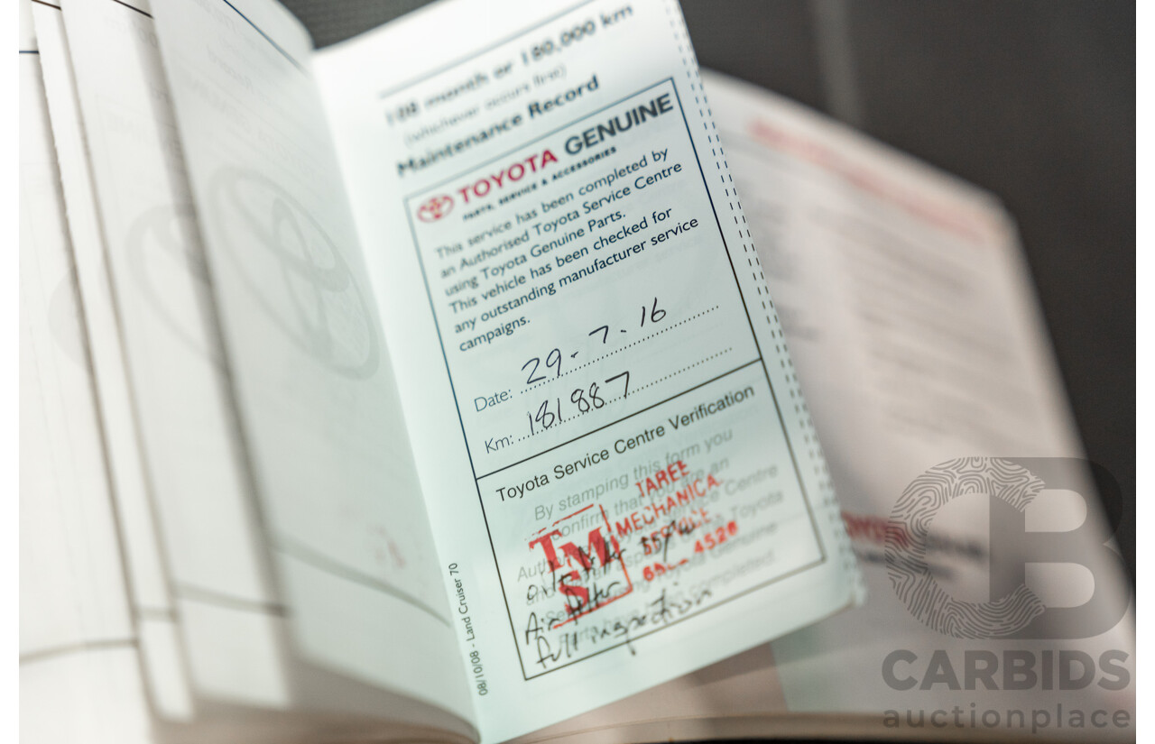 1/2009 Toyota Landcruiser GXL (4x4) VDJ76R 09 Upgrade 4d Wagon White Turbo Diesel V8 4.5L