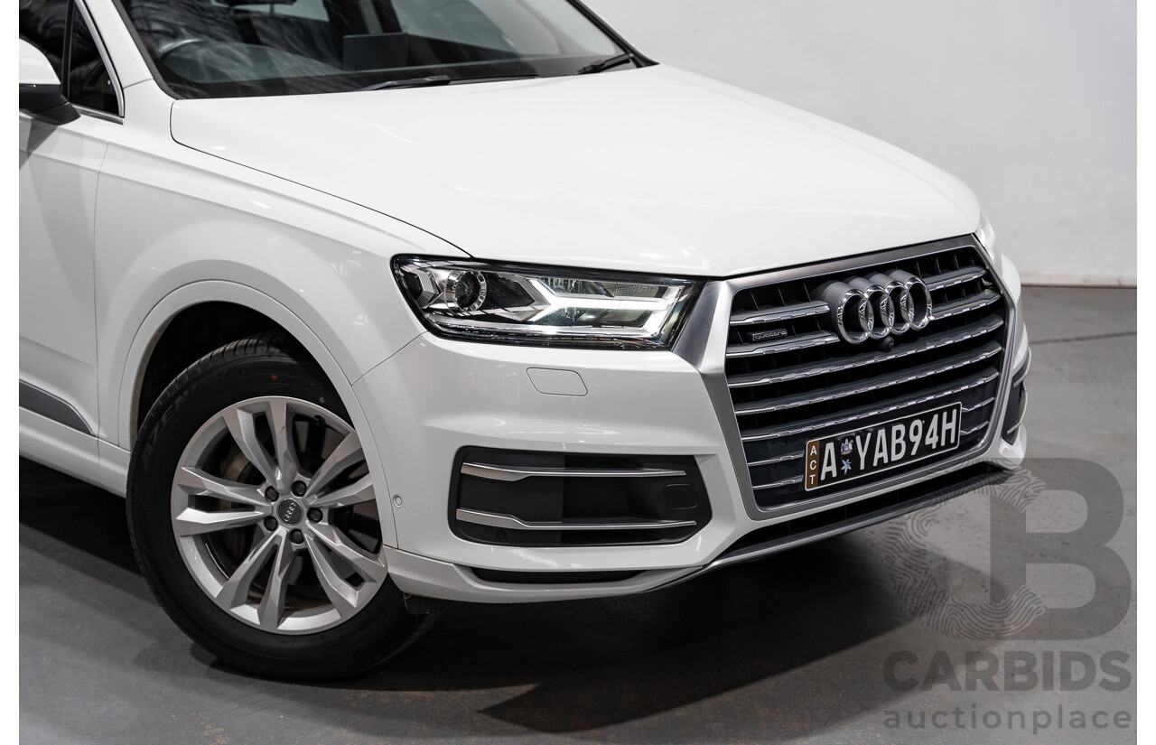 6/2016 Audi Q7 3.0 TDI Quattro (AWD) 4M 4d Wagon Carrara White Turbo Diesel V6 3.0L - 7 Seater