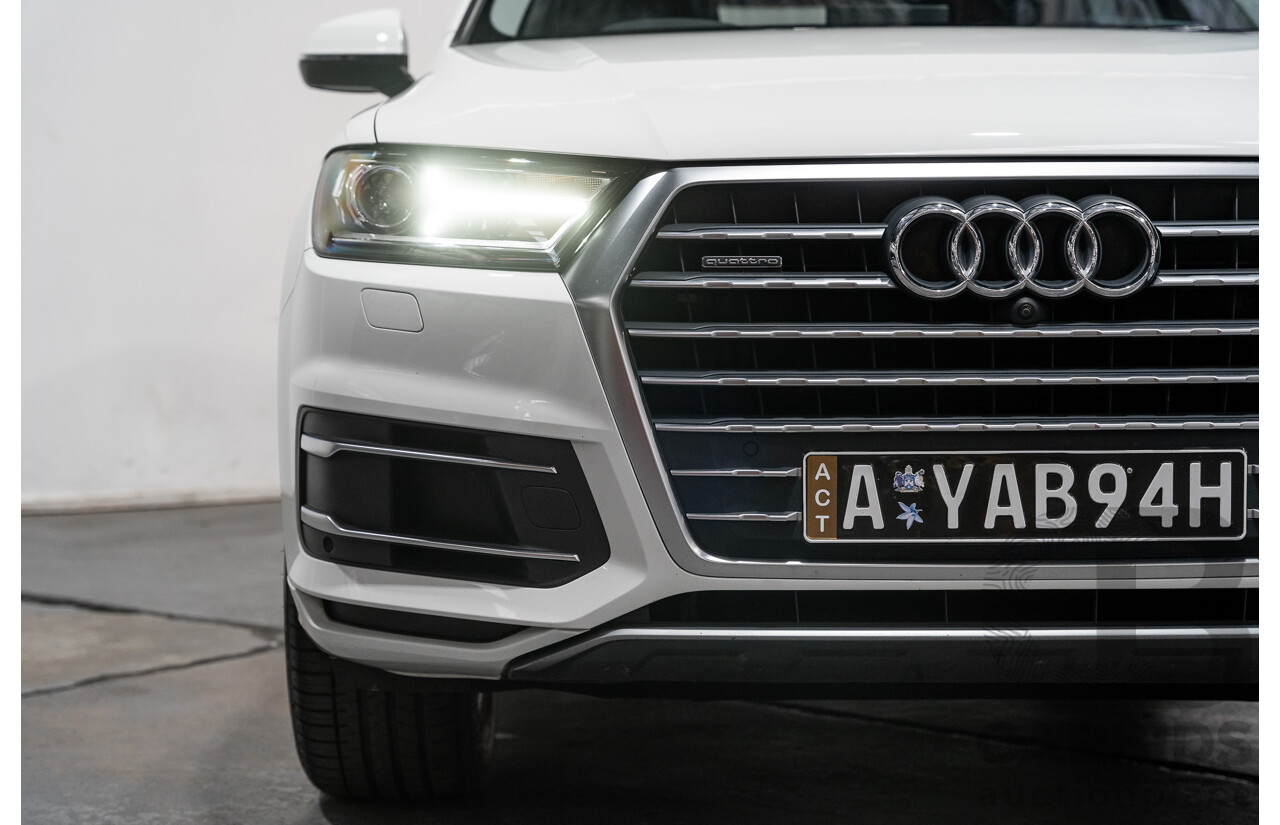 6/2016 Audi Q7 3.0 TDI Quattro (AWD) 4M 4d Wagon Carrara White Turbo Diesel V6 3.0L - 7 Seater