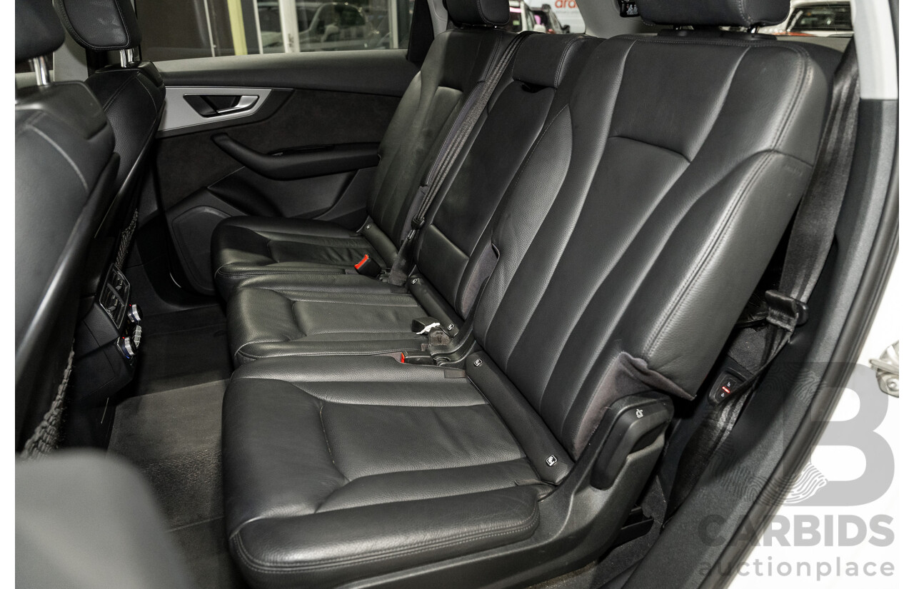 6/2016 Audi Q7 3.0 TDI Quattro (AWD) 4M 4d Wagon Carrara White Turbo Diesel V6 3.0L - 7 Seater