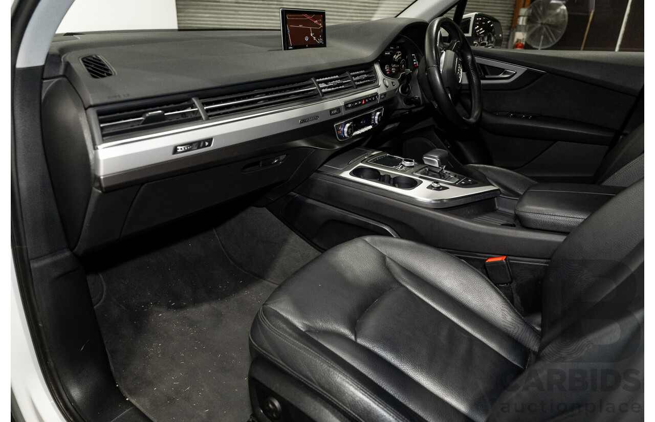 6/2016 Audi Q7 3.0 TDI Quattro (AWD) 4M 4d Wagon Carrara White Turbo Diesel V6 3.0L - 7 Seater