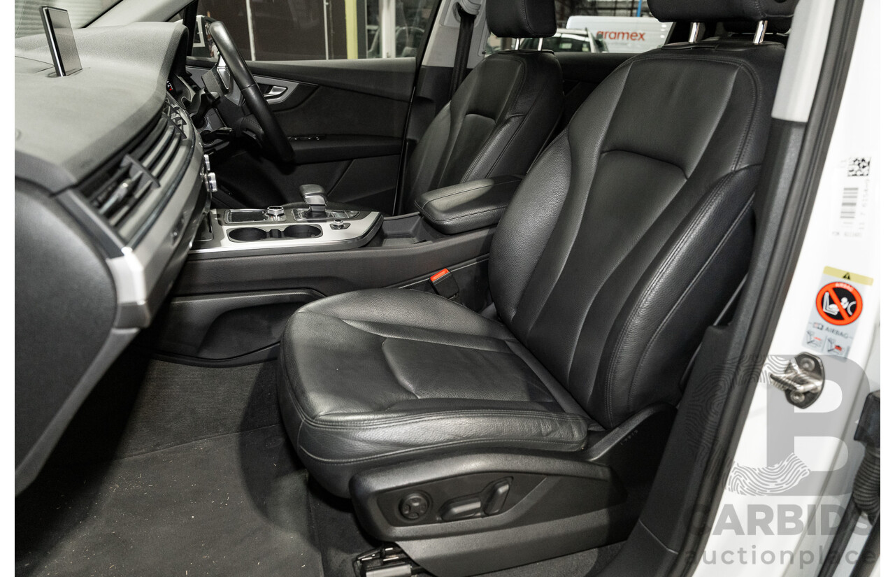 6/2016 Audi Q7 3.0 TDI Quattro (AWD) 4M 4d Wagon Carrara White Turbo Diesel V6 3.0L - 7 Seater