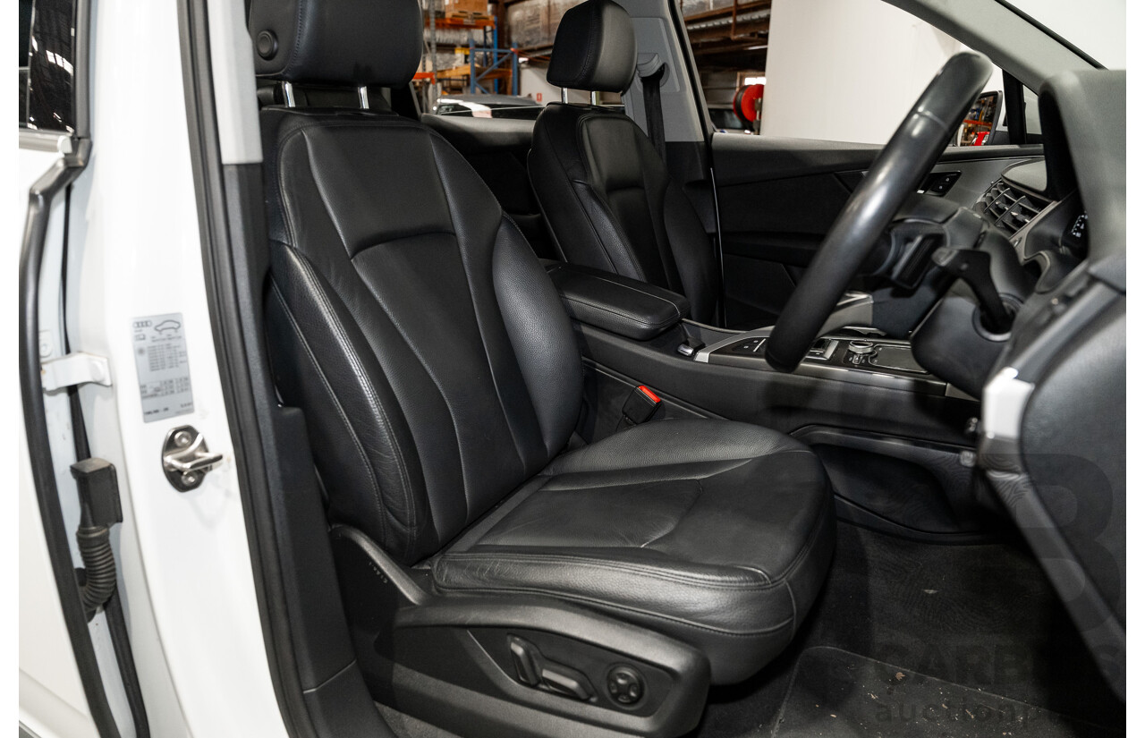 6/2016 Audi Q7 3.0 TDI Quattro (AWD) 4M 4d Wagon Carrara White Turbo Diesel V6 3.0L - 7 Seater