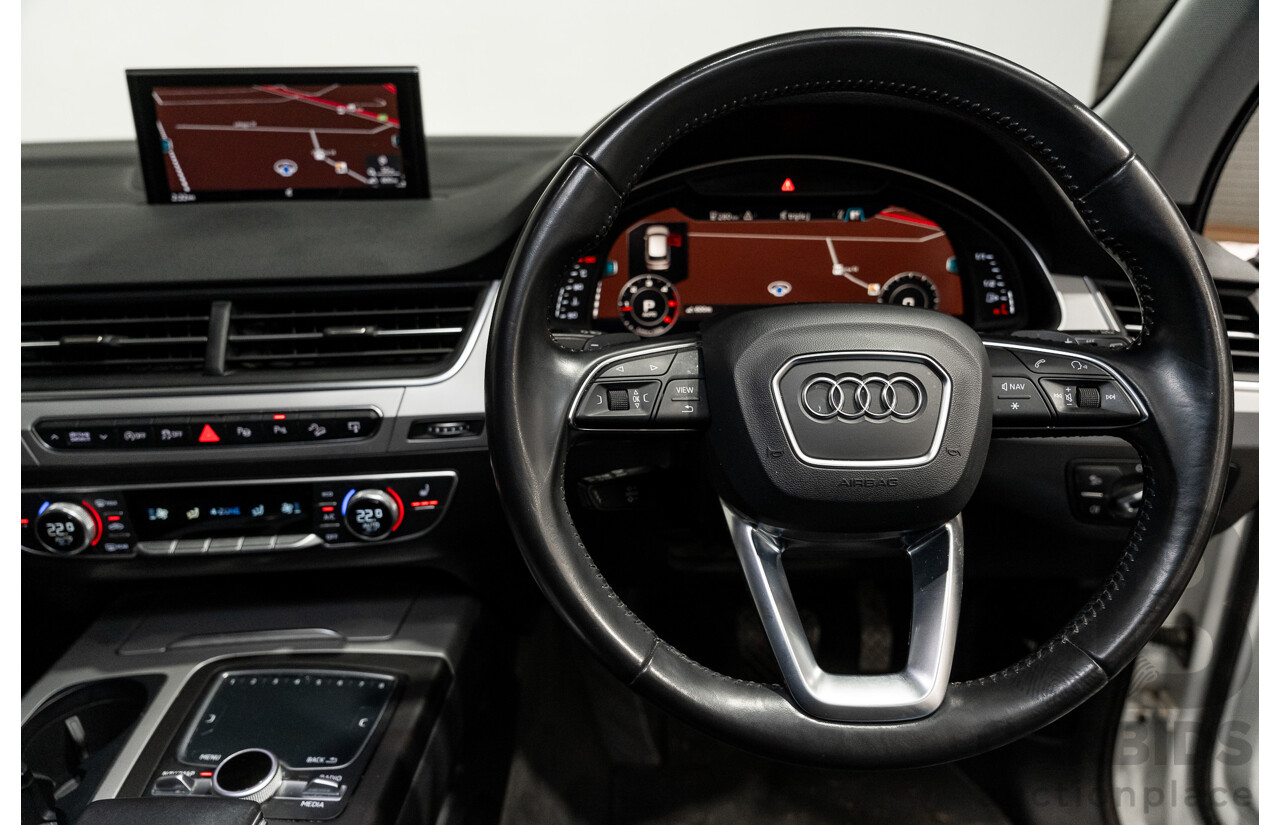 6/2016 Audi Q7 3.0 TDI Quattro (AWD) 4M 4d Wagon Carrara White Turbo Diesel V6 3.0L - 7 Seater
