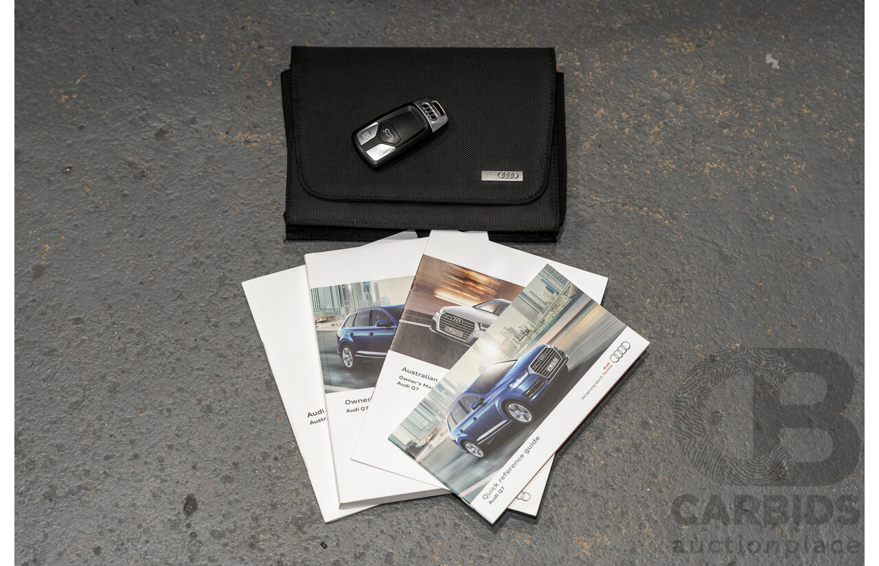 6/2016 Audi Q7 3.0 TDI Quattro (AWD) 4M 4d Wagon Carrara White Turbo Diesel V6 3.0L - 7 Seater