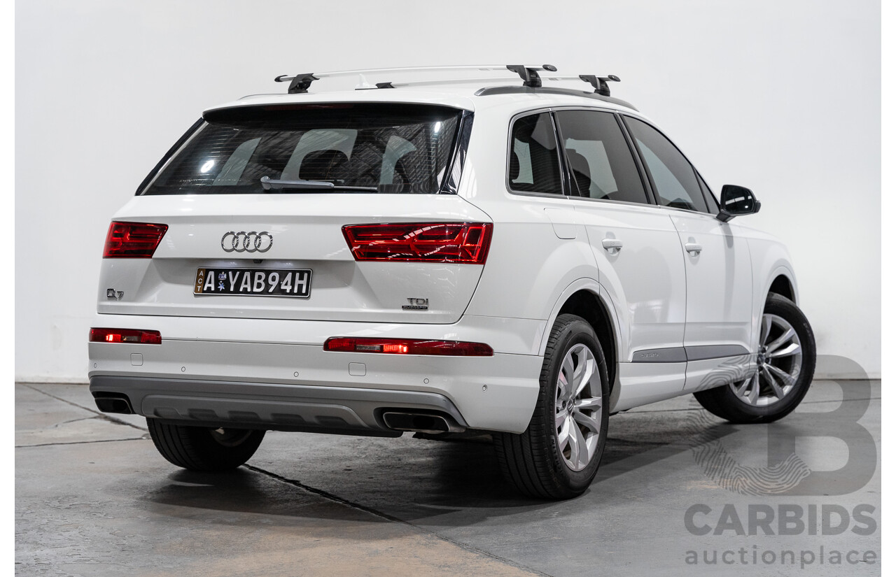 6/2016 Audi Q7 3.0 TDI Quattro (AWD) 4M 4d Wagon Carrara White Turbo Diesel V6 3.0L - 7 Seater