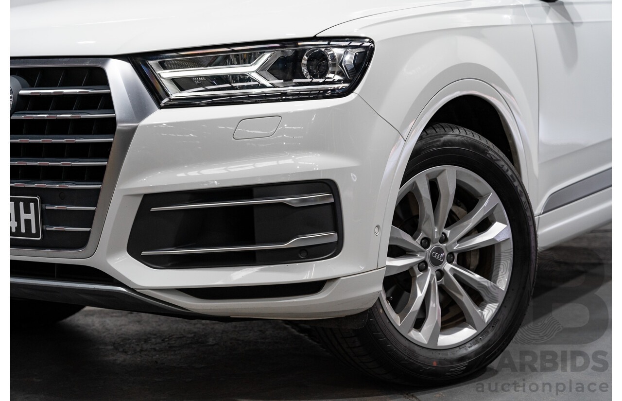 6/2016 Audi Q7 3.0 TDI Quattro (AWD) 4M 4d Wagon Carrara White Turbo Diesel V6 3.0L - 7 Seater