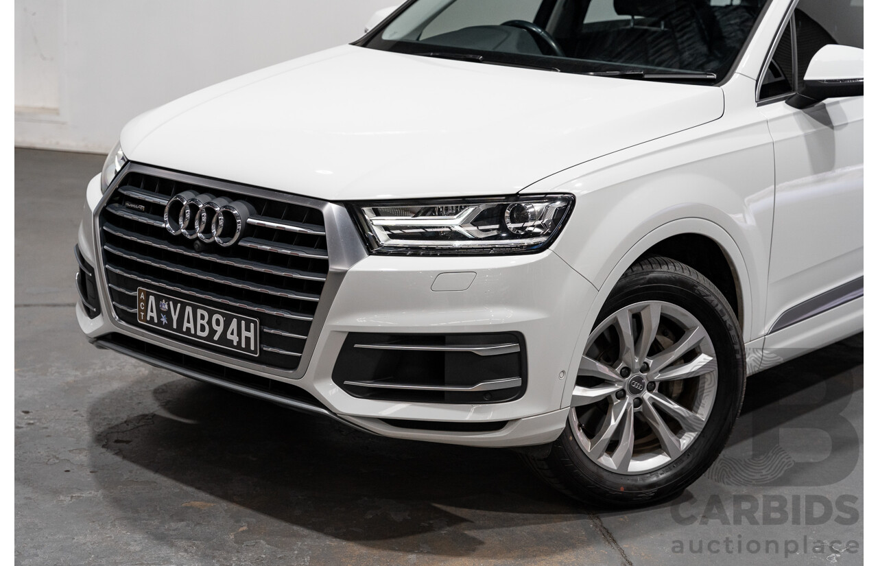 6/2016 Audi Q7 3.0 TDI Quattro (AWD) 4M 4d Wagon Carrara White Turbo Diesel V6 3.0L - 7 Seater