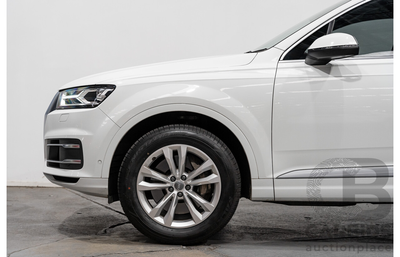 6/2016 Audi Q7 3.0 TDI Quattro (AWD) 4M 4d Wagon Carrara White Turbo Diesel V6 3.0L - 7 Seater