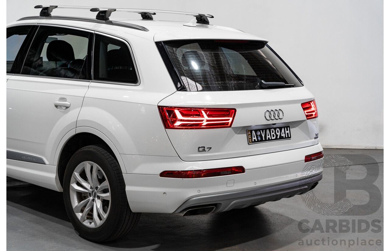 6/2016 Audi Q7 3.0 TDI Quattro (AWD) 4M 4d Wagon Carrara White Turbo Diesel V6 3.0L - 7 Seater