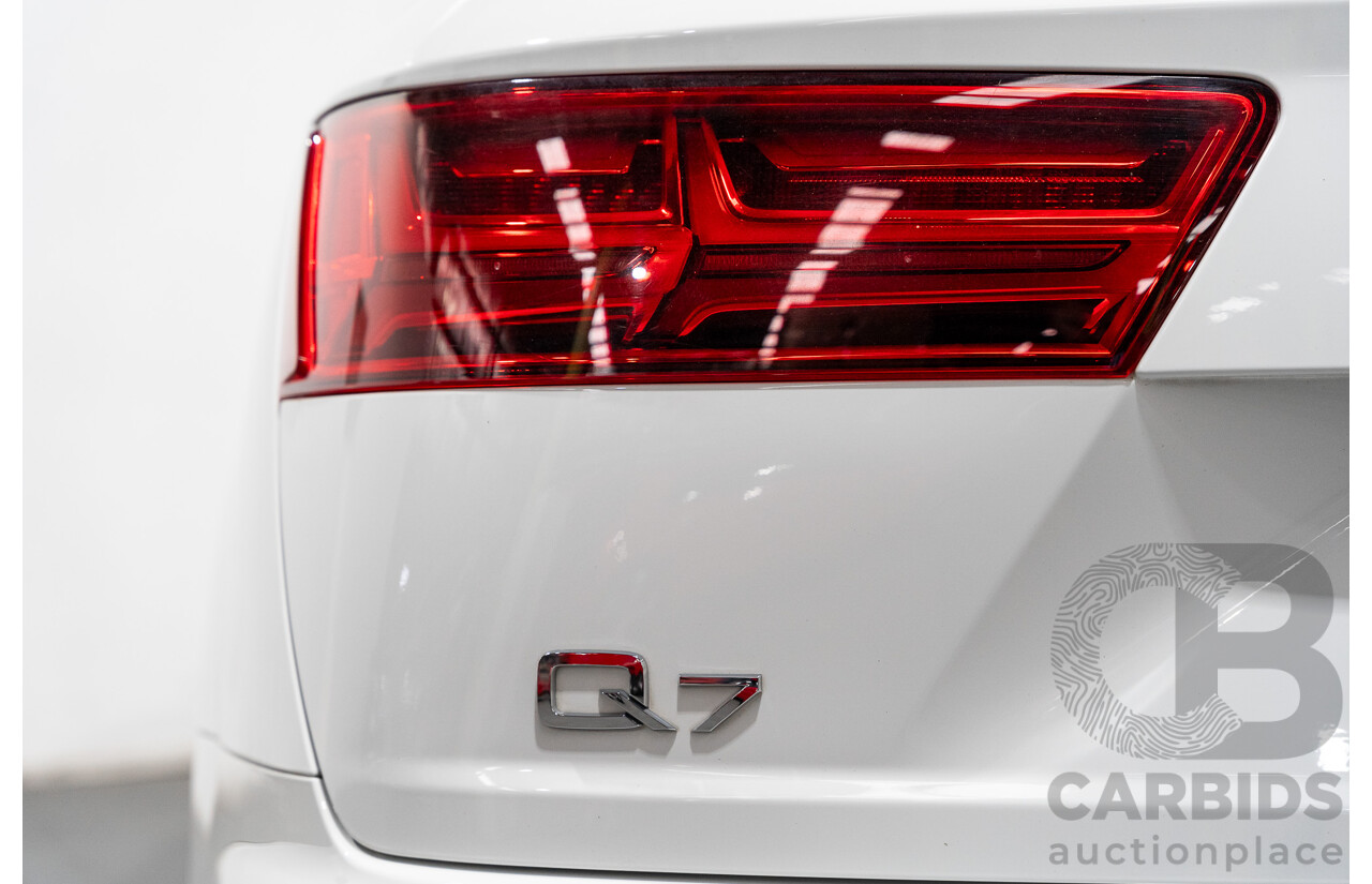 6/2016 Audi Q7 3.0 TDI Quattro (AWD) 4M 4d Wagon Carrara White Turbo Diesel V6 3.0L - 7 Seater