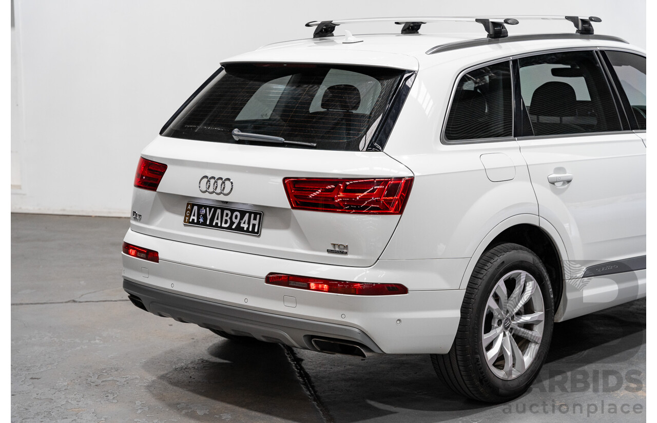 6/2016 Audi Q7 3.0 TDI Quattro (AWD) 4M 4d Wagon Carrara White Turbo Diesel V6 3.0L - 7 Seater