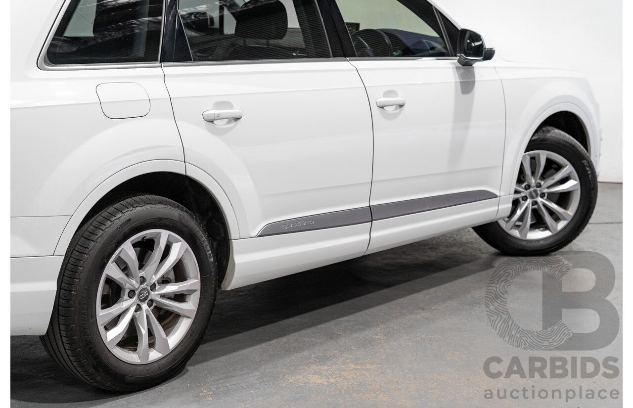 6/2016 Audi Q7 3.0 TDI Quattro (AWD) 4M 4d Wagon Carrara White Turbo Diesel V6 3.0L - 7 Seater