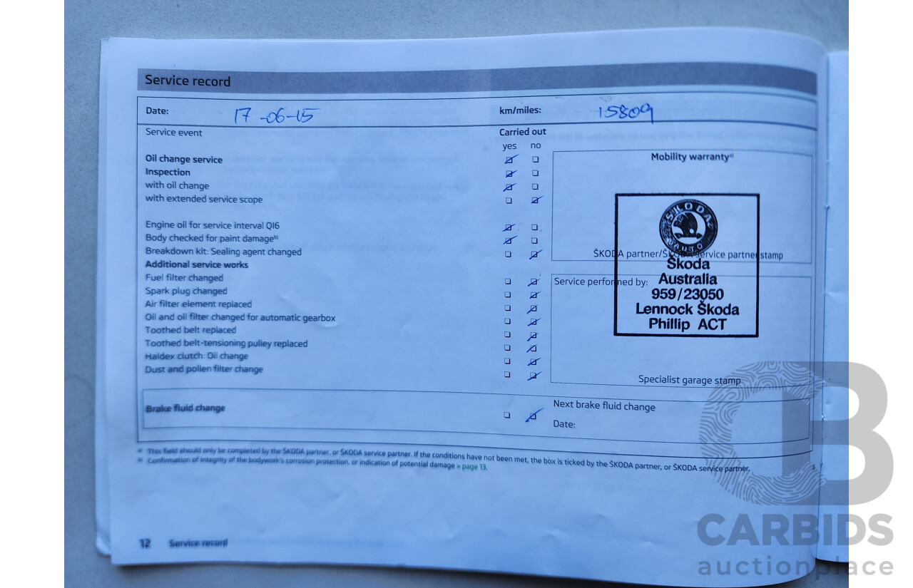 04/2014 Skoda Octavia 103 TSI AMBITION PLUS FWD NE 5D Hatchback White 1.4L