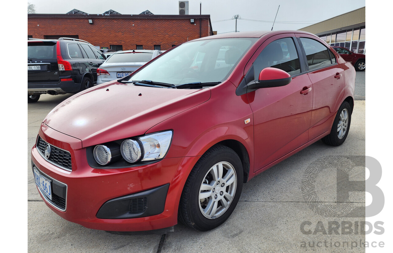 02/2012 Holden Barina CD FWD TM MY13 4D Sedan Red 1.6L
