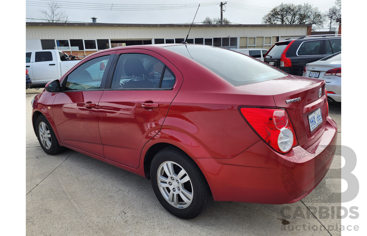 02/2012 Holden Barina CD FWD TM MY13 4D Sedan Red 1.6L