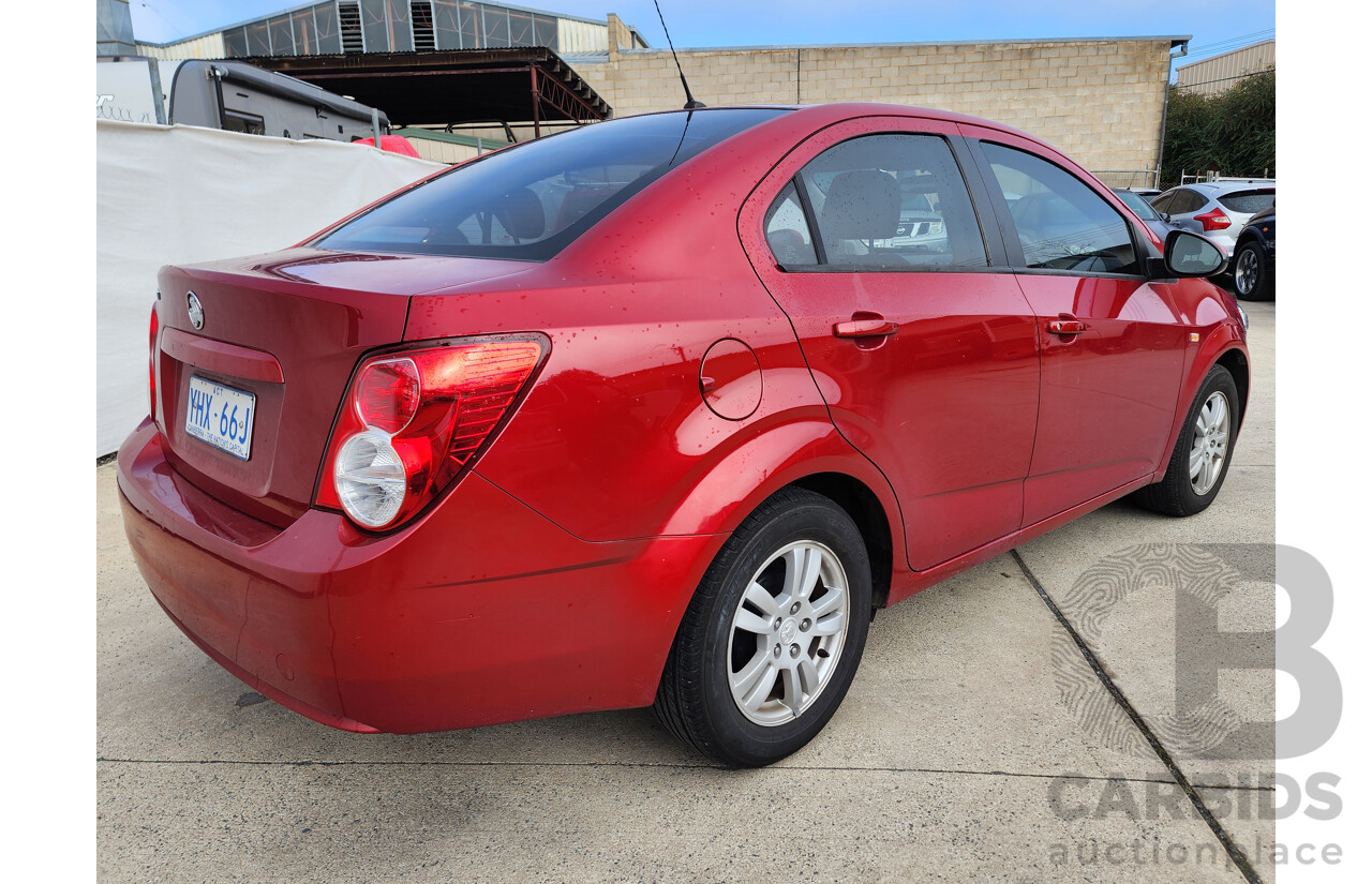 02/2012 Holden Barina CD FWD TM MY13 4D Sedan Red 1.6L