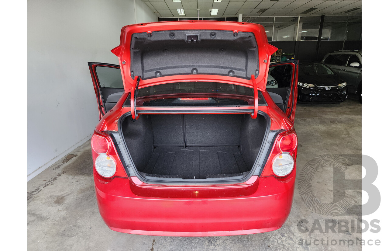 02/2012 Holden Barina CD FWD TM MY13 4D Sedan Red 1.6L