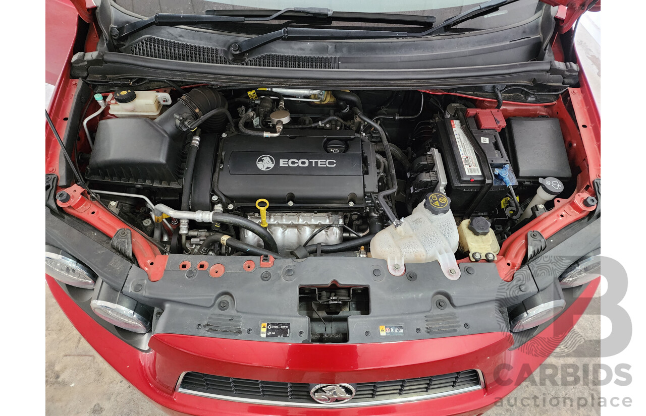 02/2012 Holden Barina CD FWD TM MY13 4D Sedan Red 1.6L