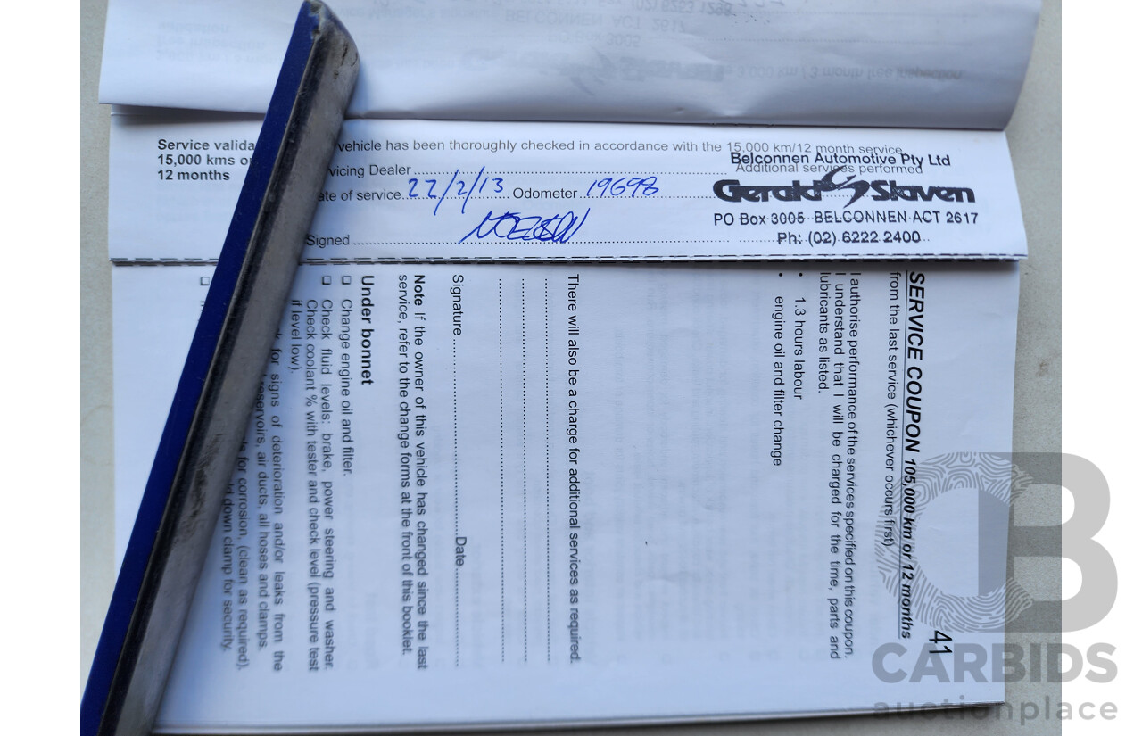 02/2012 Holden Barina CD FWD TM MY13 4D Sedan Red 1.6L