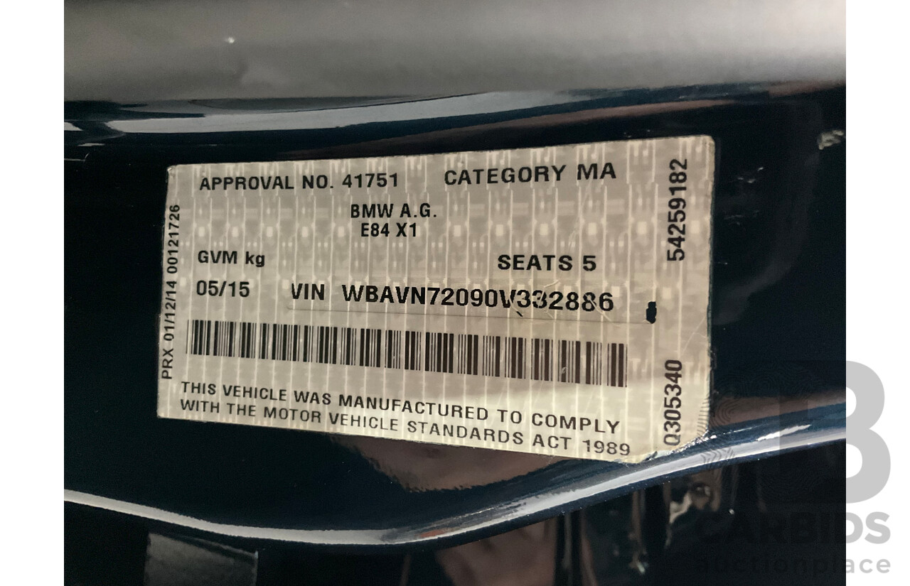5/2015 BMW X1 Sdrive 18d E84 MY15 4d Wagon Midnight Blue Metallic Turbo Diesel 2.0L