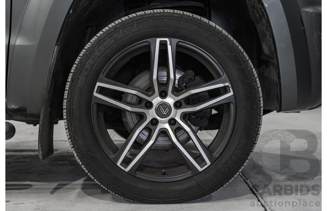 03/2017 Volkswagen Amarok TDI550 Highline (4x4) 2H MY17 4d Dual Cab Utility Metallic Grey Turbo Diesel V6 3.0L