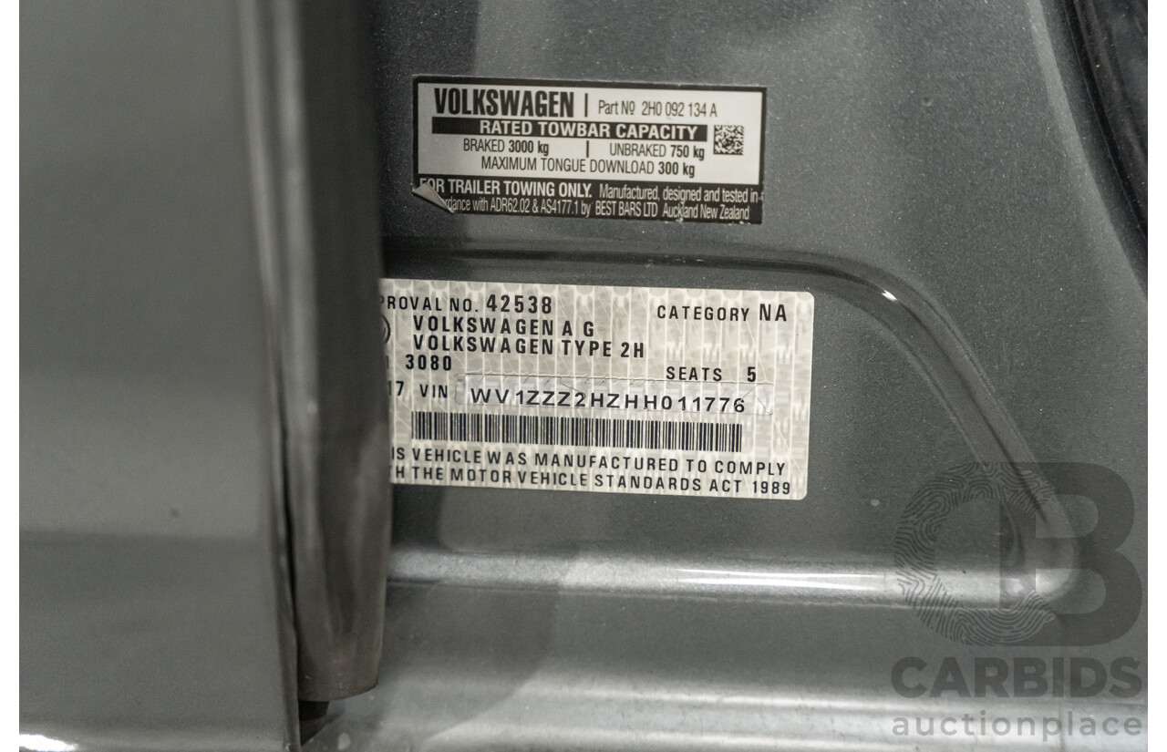 03/2017 Volkswagen Amarok TDI550 Highline (4x4) 2H MY17 4d Dual Cab Utility Metallic Grey Turbo Diesel V6 3.0L