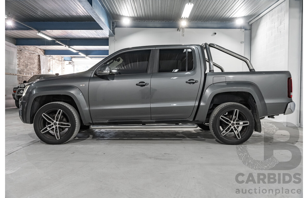 03/2017 Volkswagen Amarok TDI550 Highline (4x4) 2H MY17 4d Dual Cab Utility Metallic Grey Turbo Diesel V6 3.0L