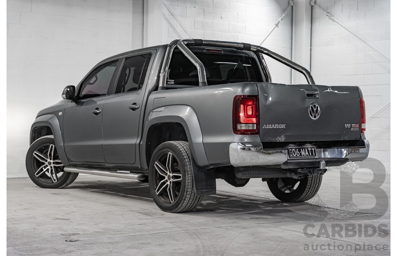 03/2017 Volkswagen Amarok TDI550 Highline (4x4) 2H MY17 4d Dual Cab Utility Metallic Grey Turbo Diesel V6 3.0L
