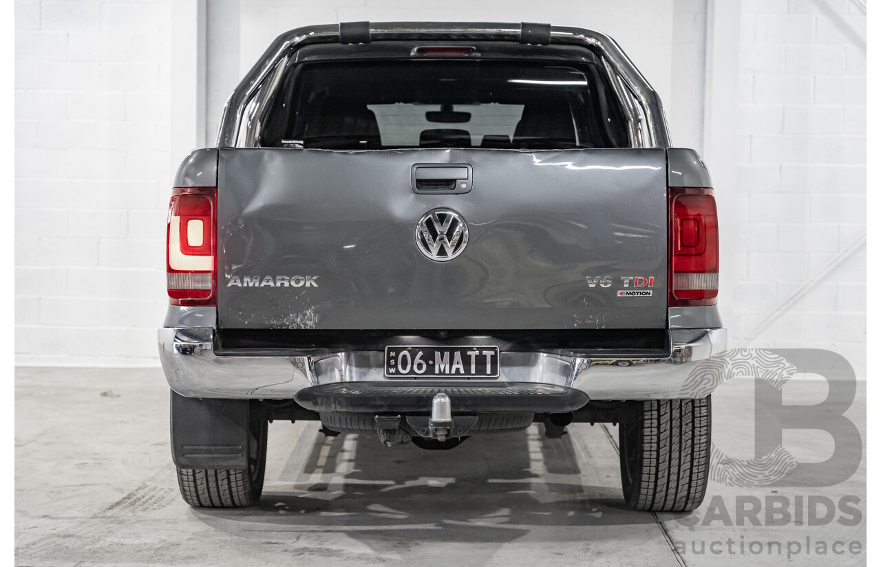 03/2017 Volkswagen Amarok TDI550 Highline (4x4) 2H MY17 4d Dual Cab Utility Metallic Grey Turbo Diesel V6 3.0L