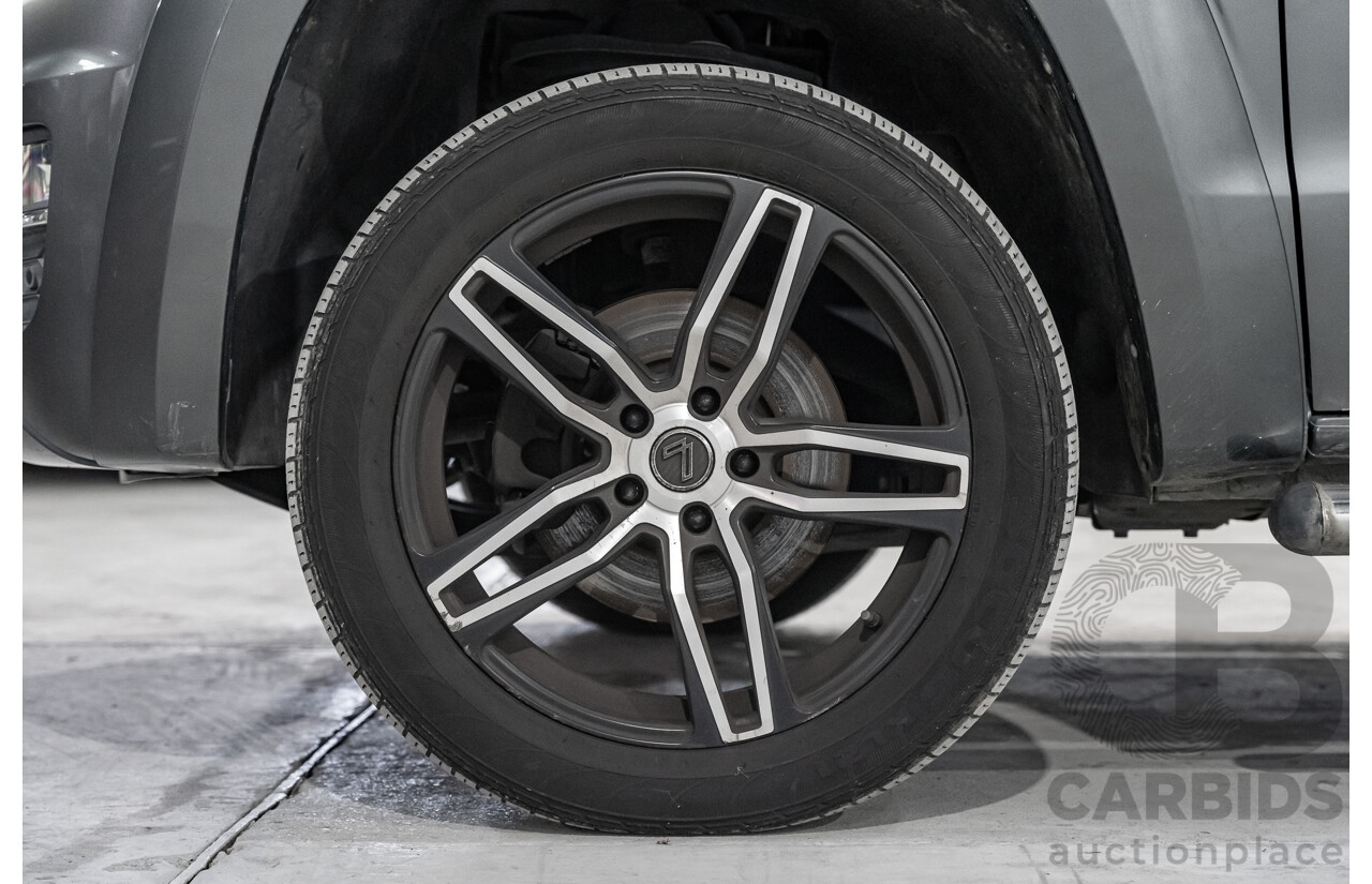 03/2017 Volkswagen Amarok TDI550 Highline (4x4) 2H MY17 4d Dual Cab Utility Metallic Grey Turbo Diesel V6 3.0L